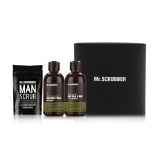 Set men's Mr.Scrubber New Man Basic (hair and body shampoo, 1.250 ml + shower gel, 250 ml + coffee body scrub, 100 g)