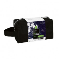 Set men's Schwarzkopf Professional [3D] Men X-mas Bag (hair and body shampoo, 250 ml + the texturing clay, 100 ml + a make-up bag)