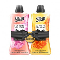 Set of the Silan Supreme fabric softeners (Romanticism, 1.2 l + Glamour, 1.2 l)