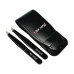 A set of tweezers for eyebrows in Nikk Mole cover Black, 2 pieces