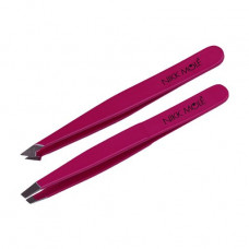 A set of tweezers for eyebrows in Nikk Mole cover Purple, 2 pieces