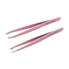 A set of tweezers for eyebrows in Nikk Mole cover Pink, 2 pieces