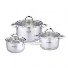 Set of ware Ringel Leipzig RG-6004 (ladle, 1.15 l + pan, 1.9 l + pan, 3.6 l)
