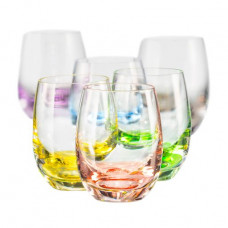 A set of glasses for drinks and Crystalite Bohemia Rainbow water, 6*300 ml (25180/D4662/300)