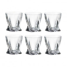 A set of glasses for Bohemia Crystalite Quadro whisky, 6*340 ml (2K936/99A44/340)