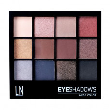 Set of the eye shadow LN Professional Mega Color Eyeshadows of 12 shades, 02, 12 g