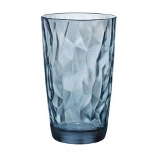 Set of tall glasses Bormioli Rocco Diamond Ocean Blue, 6*470 ml
