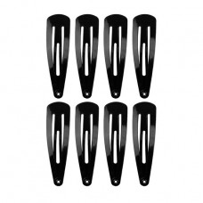A set of clips for hair of TITANIA of planimetric TRIANGLE SMALL, 8 pieces, black, 7880 B
