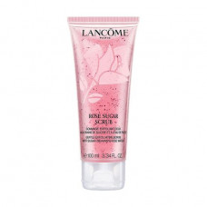 Gentle face scrub of Lancôme Rose Sugar Scrub with granules of sugar and pink water, 100 ml