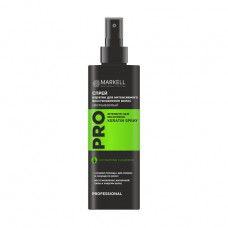 Indelible spray for intensive restoration of Markell Pro Intensive Hair Recovering Spray Keratin, for the fragile and splitting hair, 195 ml