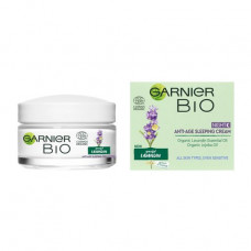 Night anti-aging cream for the person Garnier Bio Lavandin Anti-Age Sleeping Cream with extract to a lavandin, 50 ml