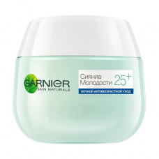 Night cream for the person Garnier Skin Naturals Shine of Youth for preservation of youth of skin, 25+, 50 ml