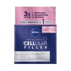 Night cream for the person Nivea Hyaluron Cellular Filler anti-aging against wrinkles, 50 ml