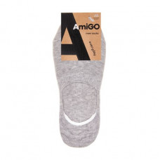 Socks traces men's AmiGO SS17 gray melange, size 25