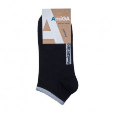 Socks female AmiGA 11B20-5/2 sports, black, size 23-25