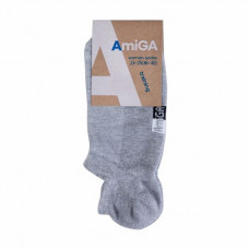 Socks the female AmiGA Training shortened, a grid, gray melange, size 23-25