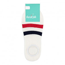 Socks female AmiGA of the Czech with strips dairy rubles 23