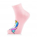 Socks female AmiGA classical, a unicorn with donut, pink, size 23-25