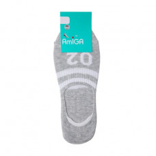 Socks female AmiGA traces with figures gray rubles 23