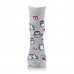 Socks female AmiGA average, penguins, gray, size 23-25