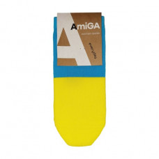 Socks the female AmiGA shortened yellow-blue size 23-25