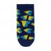 Socks female AmiGA the shortened Yellow-blue hearts, size 23-25