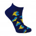 Socks female AmiGA the shortened Yellow-blue hearts, size 23-25