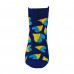 Socks female AmiGA the shortened Yellow-blue hearts, size 23-25