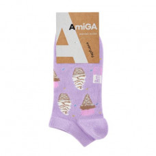 Socks female AmiGA the shortened ice cream, size 23-25