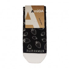 Socks female AmiGA shortened Palyanitsya-klubnika, size 23-25