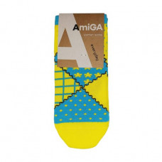 Socks female AmiGA the shortened Patchwork, size 23-25