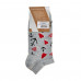 Socks the female AmiGA shortened, hearts, gray, size 23-25