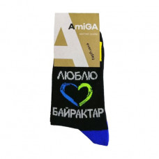 Socks female AmiGA high, I Love Bayraktar, size 23-25