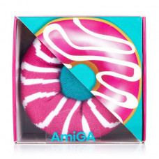 Socks female AmiGa Doughnut pink, size 23-25