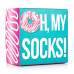 Socks female AmiGa Doughnut pink, size 23-25