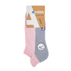 Socks female AmiGA with terry foot, white, size 23-25