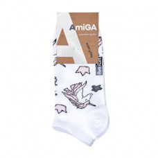 Socks the female AmiGA shortened white with unicorns, size 23-25