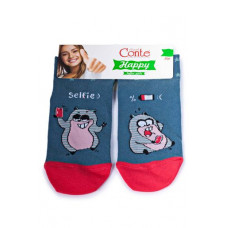 Socks female Conte Elegant HAPPY 17S-21SP 17124 jeans river 23
