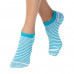 Socks female Conte elegant Active 15S-46SP 073 ultrashort, white-turquoise, size 23
