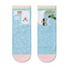 Socks female Conte elegant Happy 18S-227SP-173 blue, size 23-25