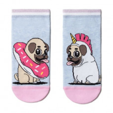 Socks female Conte elegant Happy 19S-114SP-164 light blue, size 23-25