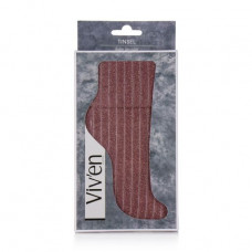 Socks female Viv'en petty Tinsel pink with lurex