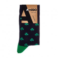 Socks men's AmiGO F02 classical, shamrock, black, size 25
