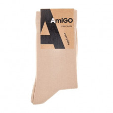 Socks men's AmiGO PR01 classical, beige, size 27