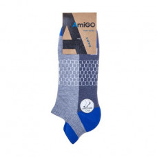 Socks the men's AmiGO shortened with terry foot, gray, size 25