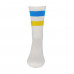 Socks men's AmiGO high sports, yellow-blue strips, size 25