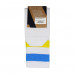Socks men's AmiGO high sports, yellow-blue strips, size 25