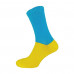 Socks men's AmiGO high sports, yellow-blue, size 25