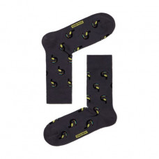 Socks men's DIWARI Happy 17S-151SP 081 high, dark gray, size 25