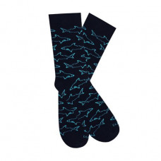 Socks men's Duna 7041, dark blue sharks, size 27-29